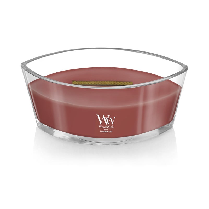 WoodWick Cinnamon Chai Holiday Candle Gifts for Women and Men, 16 oz Ellipse Candle with Crackling Wick - Image 3